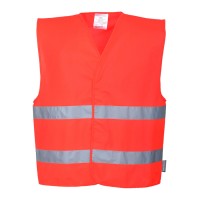 COLETE ALTA VISIBILIDADE VERMELHO 2/FIT REFL C474